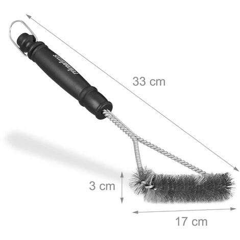 Relaxdays Brosse Pour Barbecue Nettoyage Grill Brosse Pour Grille Inox 30 Cm, Noir 2 Relaxdays Brosse Pour Barbecue Nettoyage Grill Brosse Pour Grille Inox 30 Cm, Noir – Image 2