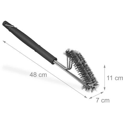 Relaxdays Brosse Pour Barbecue En Inox Brosse Grill Nettoyage En Acier BBQ 45 Cm, Noir 2 Relaxdays Brosse Pour Barbecue En Inox Brosse Grill Nettoyage En Acier BBQ 45 Cm, Noir – Image 2