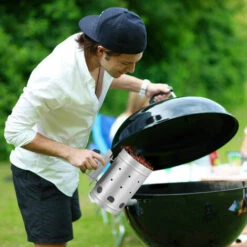 Relaxdays Cheminée D’allumage Charbon En Acier Allume Feu Cheminée Barbecue Grill HxD: 27 X 16 Cm, Grill Starter, Argent 7 Relaxdays Cheminée D’allumage Charbon En Acier Allume Feu Cheminée Barbecue Grill HxD: 27 X 16 Cm, Grill Starter, Argent -Accessoires de barbecue Soldes 10377880 3