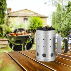 Relaxdays Cheminée D’allumage Charbon En Acier Allume Feu Cheminée Barbecue Grill HxD: 27 X 16 Cm, Grill Starter, Argent 9 Relaxdays Cheminée D’allumage Charbon En Acier Allume Feu Cheminée Barbecue Grill HxD: 27 X 16 Cm, Grill Starter, Argent -Accessoires de barbecue Soldes 10377880 5