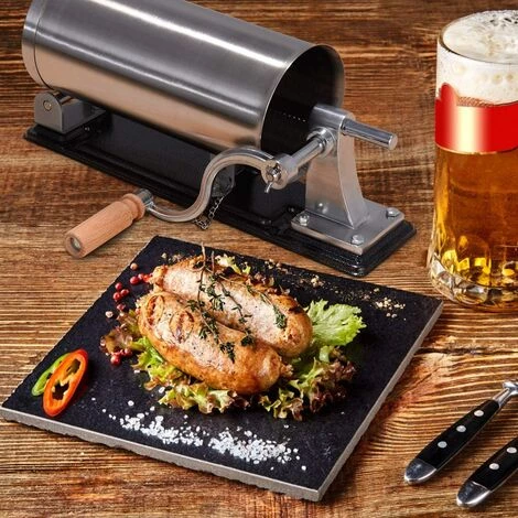 COSTWAY Machine à Saucisse Poussoir à Saucisse 4 Tubes Différantes Viande Hachée En Acier Inoxydable Hachoir à Viande Manuel 3 , 6 L 2 COSTWAY Machine à Saucisse Poussoir à Saucisse 4 Tubes Différantes Viande Hachée En Acier Inoxydable Hachoir à Viande Manuel 3 , 6 L – Image 2