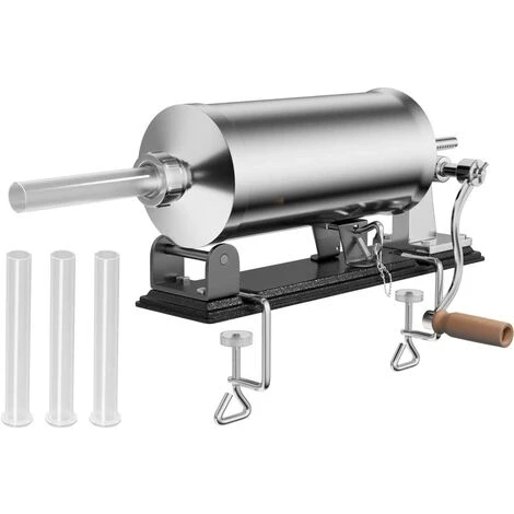 COSTWAY Poussoir à Saucisses Viande 4.8L Machine à Saucisse Remplissage De Saucisse En Acier Inoxydable Avec 4 X Tubes 1 COSTWAY Poussoir à Saucisses Viande 4.8L Machine à Saucisse Remplissage De Saucisse En Acier Inoxydable Avec 4 X Tubes