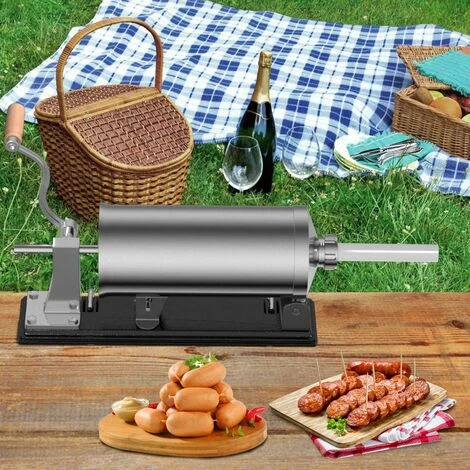 COSTWAY Poussoir à Saucisses Viande 4.8L Machine à Saucisse Remplissage De Saucisse En Acier Inoxydable Avec 4 X Tubes 5 COSTWAY Poussoir à Saucisses Viande 4.8L Machine à Saucisse Remplissage De Saucisse En Acier Inoxydable Avec 4 X Tubes – Image 5