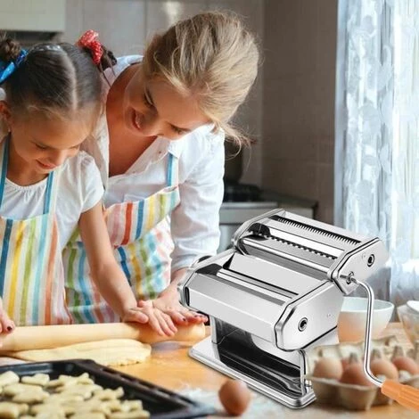 COSTWAY Machine à Pâtes Manuelle Pour Faire Des Pâtes, Spaghettis, Tagliatelles, Lasagnes 20, 5 X 20, 5 X 14 Cm 2 COSTWAY Machine à Pâtes Manuelle Pour Faire Des Pâtes, Spaghettis, Tagliatelles, Lasagnes 20, 5 X 20, 5 X 14 Cm – Image 2