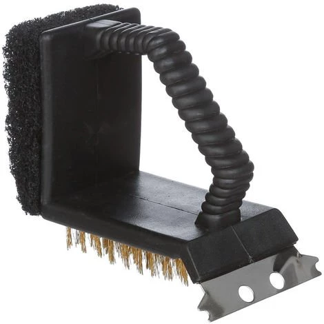 Secret De Gourmet - Brosse De Nettoyage Pour Grille De Barbecue - Noir 1 Secret De Gourmet - Brosse De Nettoyage Pour Grille De Barbecue - Noir