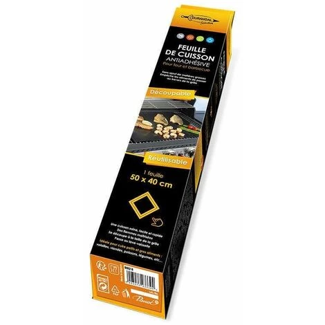 DURANDAL Tapis Cuisson Barbecue | Tapis Cuisson Pour Barbecue Et Four | Tapis De Barbecue Pour Tous Les Aliments - Noir 2 DURANDAL Tapis Cuisson Barbecue | Tapis Cuisson Pour Barbecue Et Four | Tapis De Barbecue Pour Tous Les Aliments - Noir – Image 2