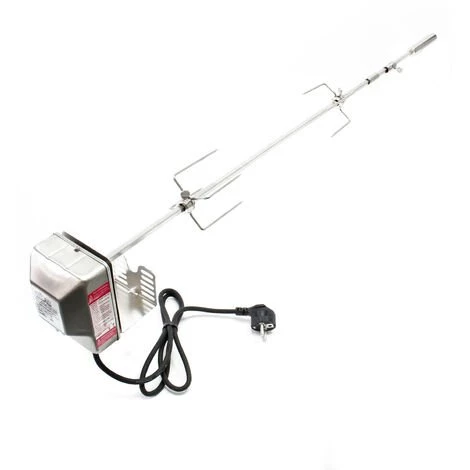 WILTEC Broche BBQ 97cm 230V En Acier Affiné 2 Fourches Incluses Broches Grillade Rôtisserie Grill 1 WILTEC Broche BBQ 97cm 230V En Acier Affiné 2 Fourches Incluses Broches Grillade Rôtisserie Grill