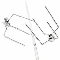 WILTEC Tournebroche BBQ 70cm 230V En Acier Affiné 2 Fourches Incluses Broches Grillade Rôtisserie -Accessoires de barbecue Soldes 13264274 4