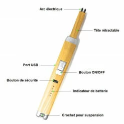 FISHTEC SOLDELA® Briquet Rechargeable USB - Arc Impulsion Eléctrique - Motif Bois 7 FISHTEC SOLDELA® Briquet Rechargeable USB - Arc Impulsion Eléctrique - Motif Bois -Accessoires de barbecue Soldes 13376851 3