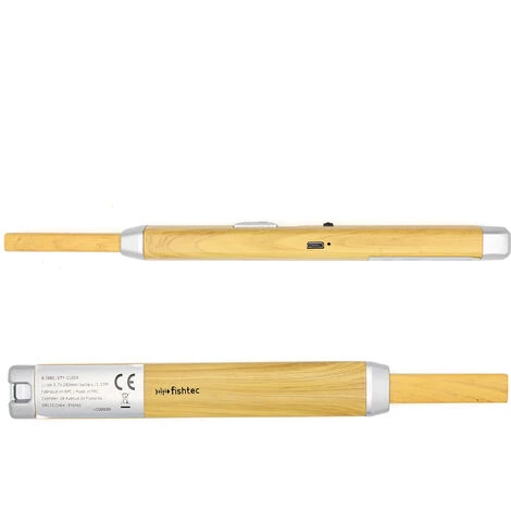 FISHTEC SOLDELA® Briquet Rechargeable USB - Arc Impulsion Eléctrique - Motif Bois 4 FISHTEC SOLDELA® Briquet Rechargeable USB - Arc Impulsion Eléctrique - Motif Bois – Image 4