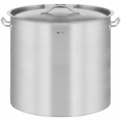 ROYAL CATERING Casserole Induction Fond Rapporté Sandwich Triple 12 L Inox Aluminium Cool Touch - Argent