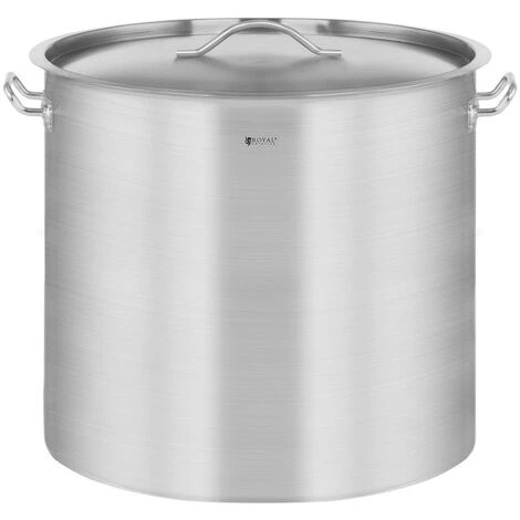 ROYAL CATERING Casserole Induction Fond Rapporté Sandwich Triple 12 L Inox Aluminium Cool Touch - Argent 1 ROYAL CATERING Casserole Induction Fond Rapporté Sandwich Triple 12 L Inox Aluminium Cool Touch - Argent