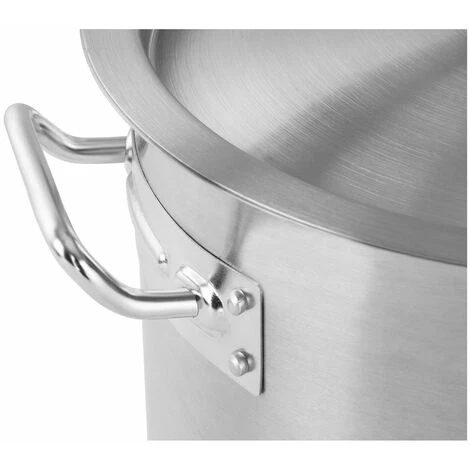 ROYAL CATERING Casserole Induction Fond Rapporté Sandwich Triple 12 L Inox Aluminium Cool Touch - Argent 3 ROYAL CATERING Casserole Induction Fond Rapporté Sandwich Triple 12 L Inox Aluminium Cool Touch - Argent – Image 3