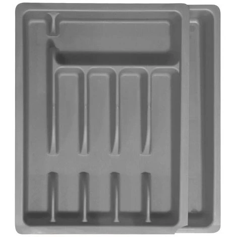 JE CHERCHE UNE IDEE Range Couverts Ajustable En Plastique Gris - Gris 1 JE CHERCHE UNE IDEE Range Couverts Ajustable En Plastique Gris - Gris