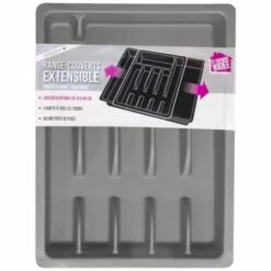 JE CHERCHE UNE IDEE Range Couverts Ajustable En Plastique Gris - Gris 6 JE CHERCHE UNE IDEE Range Couverts Ajustable En Plastique Gris - Gris -Accessoires de barbecue Soldes 13998880 3