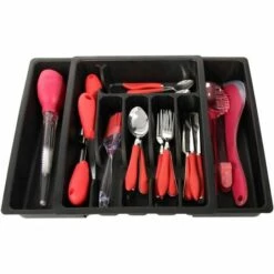 JE CHERCHE UNE IDEE Range Couverts Ajustable En Plastique Gris - Gris 7 JE CHERCHE UNE IDEE Range Couverts Ajustable En Plastique Gris - Gris -Accessoires de barbecue Soldes 13998880 4