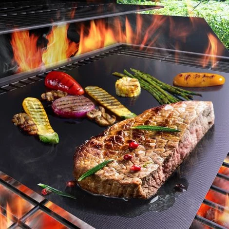 Grillas® Set De 2 Tapis De Cuisson Pour Barbecue En Silicone | Revêtement Antiadhésif Jusqu'à 300 ° C | 40x50 Cm | Convient Pour Barbecue à Gaz, Grill Charbon Et Grill électrique | Adapté Au Four 3 Grillas® Set De 2 Tapis De Cuisson Pour Barbecue En Silicone | Revêtement Antiadhésif Jusqu'à 300 ° C | 40x50 Cm | Convient Pour Barbecue à Gaz, Grill Charbon Et Grill électrique | Adapté Au Four – Image 3