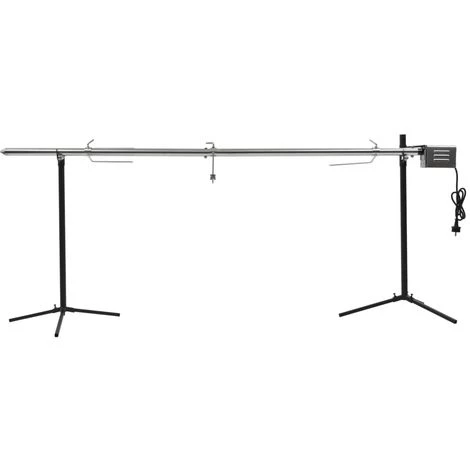 VidaXL Gril De Barbecue Automatique Avec Moteur Inox 207x45x81 Cm 1 VidaXL Gril De Barbecue Automatique Avec Moteur Inox 207x45x81 Cm