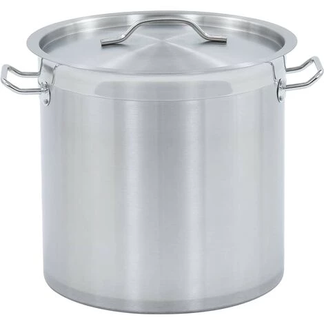 VidaXL Marmite 25 L 32x32 Cm Acier Inoxydable - Argent 2 VidaXL Marmite 25 L 32x32 Cm Acier Inoxydable - Argent – Image 2