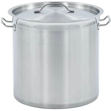VidaXL Marmite 33 L 35x35 Cm Acier Inoxydable - Argent 2 VidaXL Marmite 33 L 35x35 Cm Acier Inoxydable - Argent – Image 2
