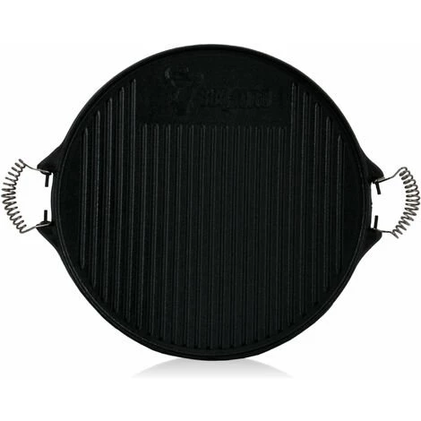 BBQ-Toro Plaque De Grillage Réversible En Fonte | Ø 43 Cm | Avec Poignées Métalliques 1 BBQ-Toro Plaque De Grillage Réversible En Fonte | Ø 43 Cm | Avec Poignées Métalliques