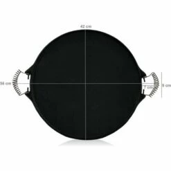 BBQ-Toro Plaque De Grillage Réversible En Fonte | Ø 43 Cm | Avec Poignées Métalliques 6 BBQ-Toro Plaque De Grillage Réversible En Fonte | Ø 43 Cm | Avec Poignées Métalliques -Accessoires de barbecue Soldes 18086971 3