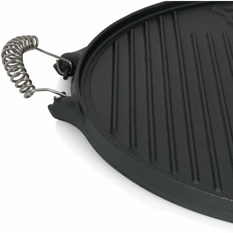 BBQ-Toro Plaque De Grillage Réversible En Fonte | Ø 43 Cm | Avec Poignées Métalliques 4 BBQ-Toro Plaque De Grillage Réversible En Fonte | Ø 43 Cm | Avec Poignées Métalliques – Image 4