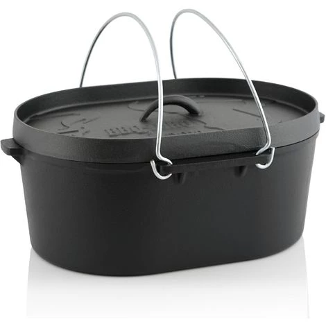 BBQ-Toro Dutch Oven DO10 | 9,3 Litres | Marmite En Fonte Sans Pieds | Déjà Brûlé | Rôtissoire 10 QT 1 BBQ-Toro Dutch Oven DO10 | 9,3 Litres | Marmite En Fonte Sans Pieds | Déjà Brûlé | Rôtissoire 10 QT