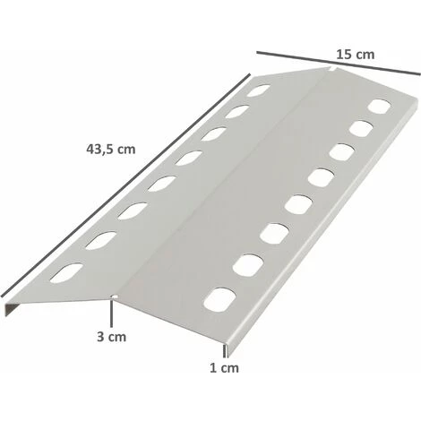 BBQ-Toro Distributeur De Flamme En Acier Inoxydable Pour Gril à Gaz | 43,5 X 15 Cm | Couvercle Du Brûleur 2 BBQ-Toro Distributeur De Flamme En Acier Inoxydable Pour Gril à Gaz | 43,5 X 15 Cm | Couvercle Du Brûleur – Image 2