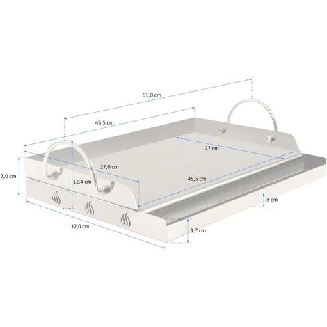BBQ-Toro Plaque De Grill Universelle En Acier Inoxydable | 51 X 32 Cm | Plancha De BBQ 2 BBQ-Toro Plaque De Grill Universelle En Acier Inoxydable | 51 X 32 Cm | Plancha De BBQ – Image 2