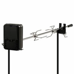 BBQ-Toro Broche De Grill Pour Feu De Camp | 90 Cm | 2 Aiguilles à Viande Et Moteur (batterie)