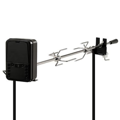 BBQ-Toro Broche De Grill Pour Feu De Camp | 90 Cm | 2 Aiguilles à Viande Et Moteur (batterie) 1 BBQ-Toro Broche De Grill Pour Feu De Camp | 90 Cm | 2 Aiguilles à Viande Et Moteur (batterie)