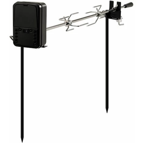 BBQ-Toro Broche De Grill Pour Feu De Camp | 90 Cm | 2 Aiguilles à Viande Et Moteur (batterie) 2 BBQ-Toro Broche De Grill Pour Feu De Camp | 90 Cm | 2 Aiguilles à Viande Et Moteur (batterie) – Image 2