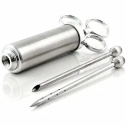 BBQ-Toro Seringue à Mariner En Acier Inoxydable | Seringue à Rôtir Avec 2 Aiguilles