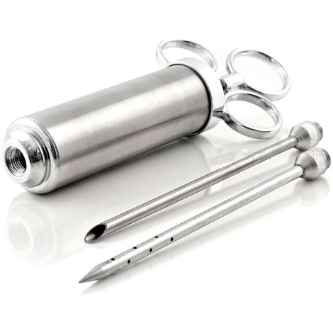 BBQ-Toro Seringue à Mariner En Acier Inoxydable | Seringue à Rôtir Avec 2 Aiguilles 1 BBQ-Toro Seringue à Mariner En Acier Inoxydable | Seringue à Rôtir Avec 2 Aiguilles