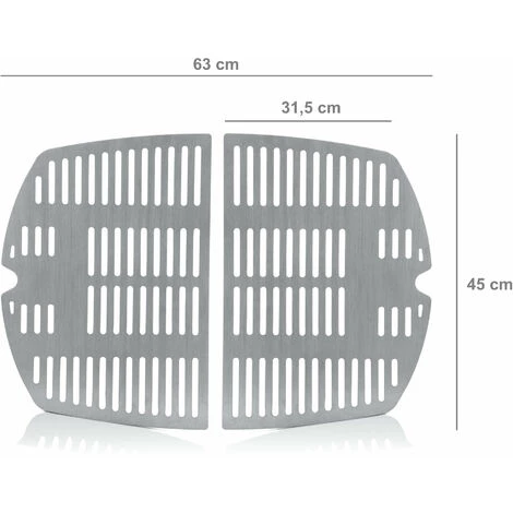 BBQ-Toro Kit De Grilles En Acier Inoxydable V2A (2 Pièces) | Convient Pour Weber Q3000 2 BBQ-Toro Kit De Grilles En Acier Inoxydable V2A (2 Pièces) | Convient Pour Weber Q3000 – Image 2