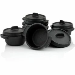 BBQ-Toro Mini Dutch Oven (6 Pièces) | Ø 11 Cm | Déjà Brûlée - Pré-assaisonné