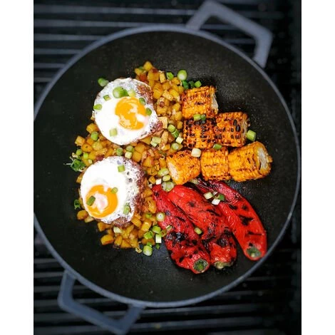 BBQ-Toro Wok En Fonte | Ø 35,5 Cm | Poêle à Frire + Gril 4 BBQ-Toro Wok En Fonte | Ø 35,5 Cm | Poêle à Frire + Gril – Image 4