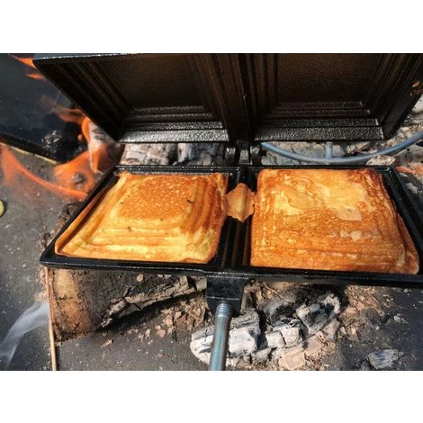 BBQ-Toro Gaufrier | Fer à Sandwich | Moule Double En Fonte, Noir 3 BBQ-Toro Gaufrier | Fer à Sandwich | Moule Double En Fonte, Noir – Image 3