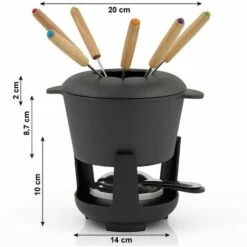 BBQ-Toro Service à Fondue En Fonte | Noir, Déjà Brûlé | 1 Litre, Pour 6 Personnes 9 BBQ-Toro Service à Fondue En Fonte | Noir, Déjà Brûlé | 1 Litre, Pour 6 Personnes -Accessoires de barbecue Soldes 18087888 5
