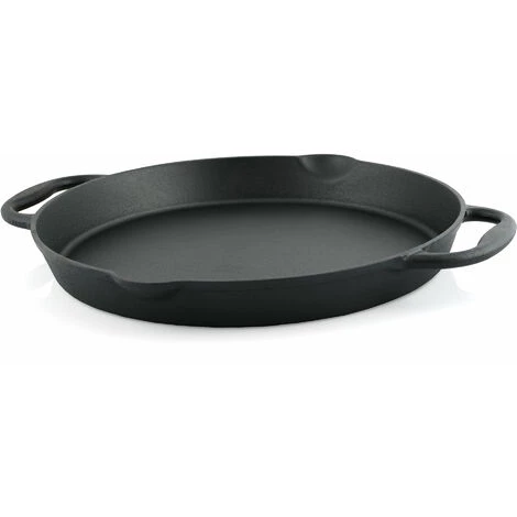 BBQ-Toro Poêle à Griller En Fonte | Ø 40 Cm | Plat De Service Avec Bec Verseur 4 BBQ-Toro Poêle à Griller En Fonte | Ø 40 Cm | Plat De Service Avec Bec Verseur – Image 4