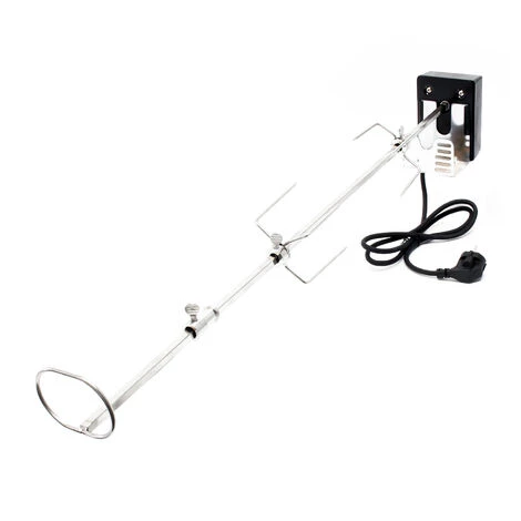 WILTEC Tournebroche BBQ 82cm 230V En Acier Affiné 2 Fourches Incluses Broches Grillade Rôtisserie 3 WILTEC Tournebroche BBQ 82cm 230V En Acier Affiné 2 Fourches Incluses Broches Grillade Rôtisserie – Image 3