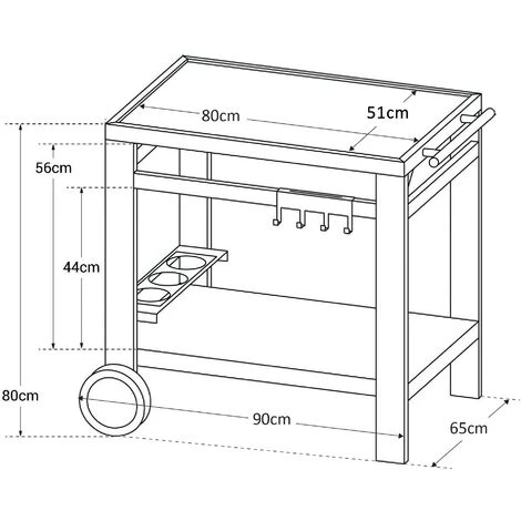 Desserte De Jardin - Media M Pour Barbecue/plancha/plan De Travail - L 93,5 × L 67 × H 80,5 Cm - Cook'in Garden 2 Desserte De Jardin - Media M Pour Barbecue/plancha/plan De Travail - L 93,5 × L 67 × H 80,5 Cm - Cook'in Garden – Image 2