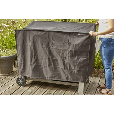 Housse Pour Barbecue/plancha - Rectangulaire - Déperlante Et Imperméable - Dimensions: L.125xl.60xH.80cm (moyenne) - Cook'in Garden - Noir 2 Housse Pour Barbecue/plancha - Rectangulaire - Déperlante Et Imperméable - Dimensions: L.125xl.60xH.80cm (moyenne) - Cook'in Garden - Noir – Image 2