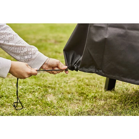 Housse Pour Barbecue/plancha - Rectangulaire - Déperlante Et Imperméable - Dimensions: L.125xl.60xH.80cm (moyenne) - Cook'in Garden - Noir 4 Housse Pour Barbecue/plancha - Rectangulaire - Déperlante Et Imperméable - Dimensions: L.125xl.60xH.80cm (moyenne) - Cook'in Garden - Noir – Image 4