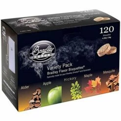 BRADLEYSMOKER Kit De 120 Bisquettes De Fumage Bradley Smoker, 5 Saveurs