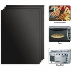 Tapis De Cuisson Pour Barbecue Et Four, Lot De 4 Tapis BBQ Anti-adhérent Réutilisable Nettoyable, Idéal Au Gaz Charbon, 330 X 400 X 0.2 Mm LangRay - Noir 7 Tapis De Cuisson Pour Barbecue Et Four, Lot De 4 Tapis BBQ Anti-adhérent Réutilisable Nettoyable, Idéal Au Gaz Charbon, 330 X 400 X 0.2 Mm LangRay - Noir -Accessoires de barbecue Soldes 19111927 3
