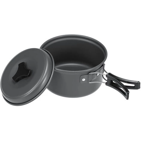 ASUPERMALL Batterie De Cuisine De Camping, 10 Pieces 2 ASUPERMALL Batterie De Cuisine De Camping, 10 Pieces – Image 2