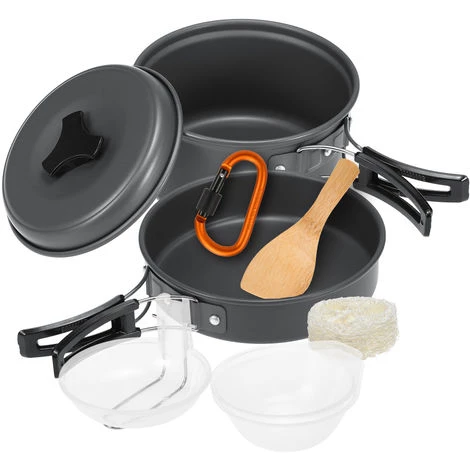 ASUPERMALL Batterie De Cuisine De Camping, 10 Pieces 5 ASUPERMALL Batterie De Cuisine De Camping, 10 Pieces – Image 5