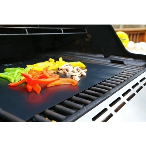 LANGRAY Set De 5 Tapis De Cuisson Tapis BBQ Barbecue Plaque Feuille De Cuisson Four 40 * 33cm Pour Barbecue Gaz Charbon électrique 100% Anti-adhérent - Noir 5 LANGRAY Set De 5 Tapis De Cuisson Tapis BBQ Barbecue Plaque Feuille De Cuisson Four 40 * 33cm Pour Barbecue Gaz Charbon électrique 100% Anti-adhérent - Noir – Image 5